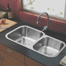 Load image into Gallery viewer, Built-In Stainless Steel Double Kitchen Sink Living and Home
