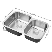 Load image into Gallery viewer, Built-In Stainless Steel Double Kitchen Sink Living and Home