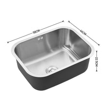 Load image into Gallery viewer, 304 Stainless Steel Brushed Finish Square Stretch Sink Living and Home