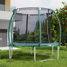 Load image into Gallery viewer, 6FT/8FT/10FT/12FT/14FT Outdoor Enclosure Trampoline with Ladder in Green Living and Home