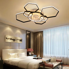 Load image into Gallery viewer, Geometrical Ceiling Mount LED Fan Light