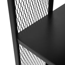 Load image into Gallery viewer, Black Steel 4-Tier Bookcase Files Storage Rack