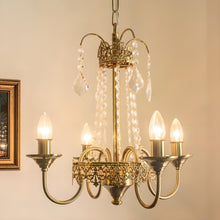 Load image into Gallery viewer, Lightsin 4-Light Candle Style Pendant with Clear Crystal Accents Lightsin