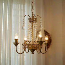 Load image into Gallery viewer, Lightsin 4-Light Candle Style Pendant with Clear Crystal Accents Lightsin