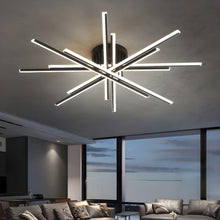 Load image into Gallery viewer, Lightsin Elegant Black Crossed Line Modern Flush Mount Ceiling Light Lightsin