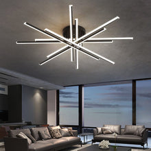 Load image into Gallery viewer, Lightsin Elegant Black Crossed Line Modern Flush Mount Ceiling Light Lightsin