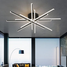 Load image into Gallery viewer, Lightsin Elegant Black Crossed Line Modern Flush Mount Ceiling Light Lightsin