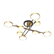 Load image into Gallery viewer, Lightsin Sleek Modern Brass and Black Circular LED Ceiling Light Lightsin