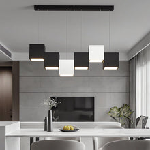 Load image into Gallery viewer, Lightsin Sleek Linear Cube Pendant Light Lightsin Black+White 6-Light
