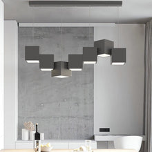 Load image into Gallery viewer, Lightsin Sleek Linear Cube Pendant Light Lightsin Black 7-Light