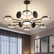 Load image into Gallery viewer, Lightsin Modern LED Ceiling Light Metal Circular Design Lightsin Black