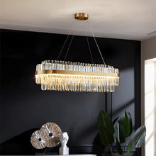 Load image into Gallery viewer, Lightsin Brass Ring Multi-Tiered Crystal LED Pendant Light Lightsin UK