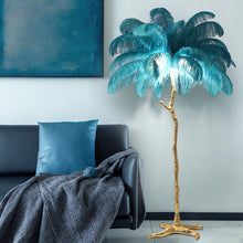 Load image into Gallery viewer, Lightsin LED Enchanting Feather Decor Floor Lamp Lightsin Blue 35 Feathers(100cm L�����������