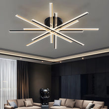 Load image into Gallery viewer, Lightsin Elegant Black Crossed Line Modern Flush Mount Ceiling Light Lightsin UK