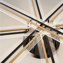 Load image into Gallery viewer, Lightsin Elegant Black Crossed Line Modern Flush Mount Ceiling Light Lightsin UK