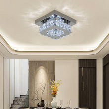 Load image into Gallery viewer, 20cm Modern Square Crystal Ceiling Light Living and Home