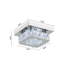 Load image into Gallery viewer, 20cm Modern Square Crystal Ceiling Light Living and Home