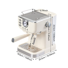 Load image into Gallery viewer, Retro Coffee Espresso Machine with Latte Milk Frother