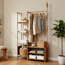 Load image into Gallery viewer, Multifunctional Coat Rack with Hanging Rod & Shelves