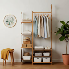 Load image into Gallery viewer, Multifunctional Coat Rack with Hanging Rod & Shelves