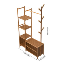 Load image into Gallery viewer, Multifunctional Coat Rack with Hanging Rod & Shelves