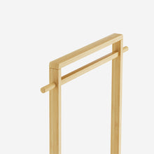 Load image into Gallery viewer, Bamboo Clothing Rack with Storage Shelves
