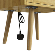Load image into Gallery viewer, Set of 2 Bedside Tables with Charging Station & Drawer