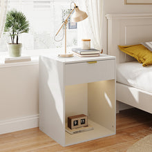 Load image into Gallery viewer, Set of 2 Bedside Tables with Charging Station & RGB Light Strip
