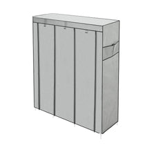 Load image into Gallery viewer, Portable Fabric Wardrobe with 8 Shelves and 2 Side Pockets