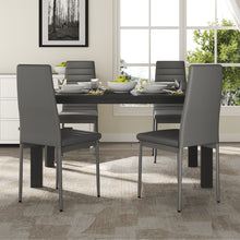 Load image into Gallery viewer, Set of 4 Modern Faux Leather Armless High Back Dining Chairs