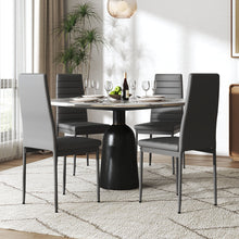 Load image into Gallery viewer, Set of 4 Modern Faux Leather Armless High Back Dining Chairs