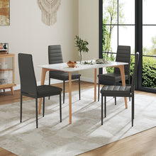 Load image into Gallery viewer, Set of 4 Modern Faux Leather Armless High Back Dining Chairs