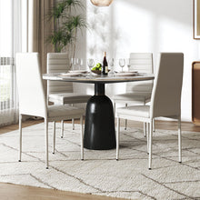 Load image into Gallery viewer, Set of 4 Modern Faux Leather Armless High Back Dining Chairs