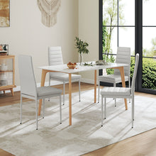 Load image into Gallery viewer, Set of 4 Modern Faux Leather Armless High Back Dining Chairs