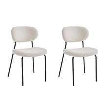 Load image into Gallery viewer, 2Pcs Upholstered Dining Chair with Metal Frame