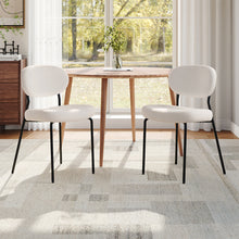 Load image into Gallery viewer, 2Pcs Upholstered Dining Chair with Metal Frame