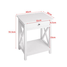 Load image into Gallery viewer, Wooden One Drawer Bedside Table Living and Home