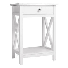 Load image into Gallery viewer, Wooden One Drawer Bedside Table Living and Home
