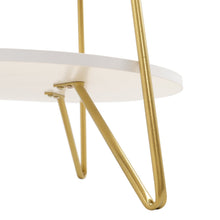 Load image into Gallery viewer, Chic 58 cm Geometric Two-Tier Round Table with Gold Frame Living and Home