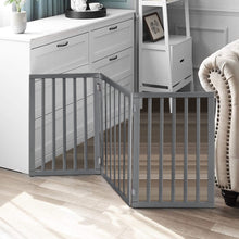 Load image into Gallery viewer, Wooden Foldable Freestanding 3 Panel Pet Gate
