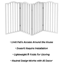 Load image into Gallery viewer, Foldable Freestanding Pet Gate 3 Panels 4 Panels Safety Fence Pet Supplies Living and Home