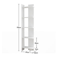 Load image into Gallery viewer, Modern 5-Tier Corner Bookshelf Shelf Unit
