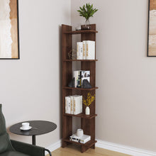 Load image into Gallery viewer, Modern 5-Tier Corner Bookshelf Shelf Unit