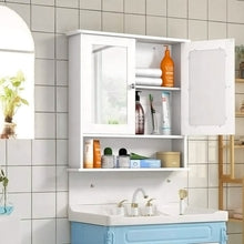 Load image into Gallery viewer, Wall Mount Rectangular Mirror Cabinet Bathroom Organizer