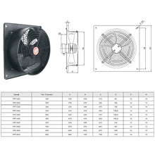 Load image into Gallery viewer, 200mm Exhaustor Fan Ventilation Wall-Mounted Axial Fan Exhaustor Fan Living and Home