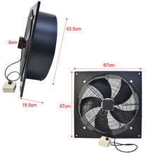 Load image into Gallery viewer, 27cm H Ventilation Fan Wall-Mounted Copper Motor Exhaust Axial Fan Exhaustor Fan Living and Home