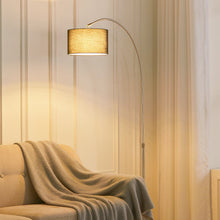Load image into Gallery viewer, Arched Floor Lamp Marble Base with Shade Living and Home Black