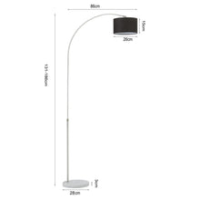 Load image into Gallery viewer, Arched Floor Lamp Marble Base with Shade Living and Home