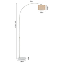 Load image into Gallery viewer, Arched Floor Lamp Marble Base with Shade Living and Home