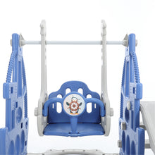 Load image into Gallery viewer, 3 in 1 Toddler Slide, Swing and Climber Playset with Basketball Hoop